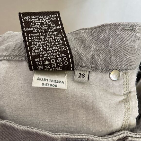 7 For All Mankind Midrise Cropped Skinny Jeans Gray 28 - Picture 8 of 8